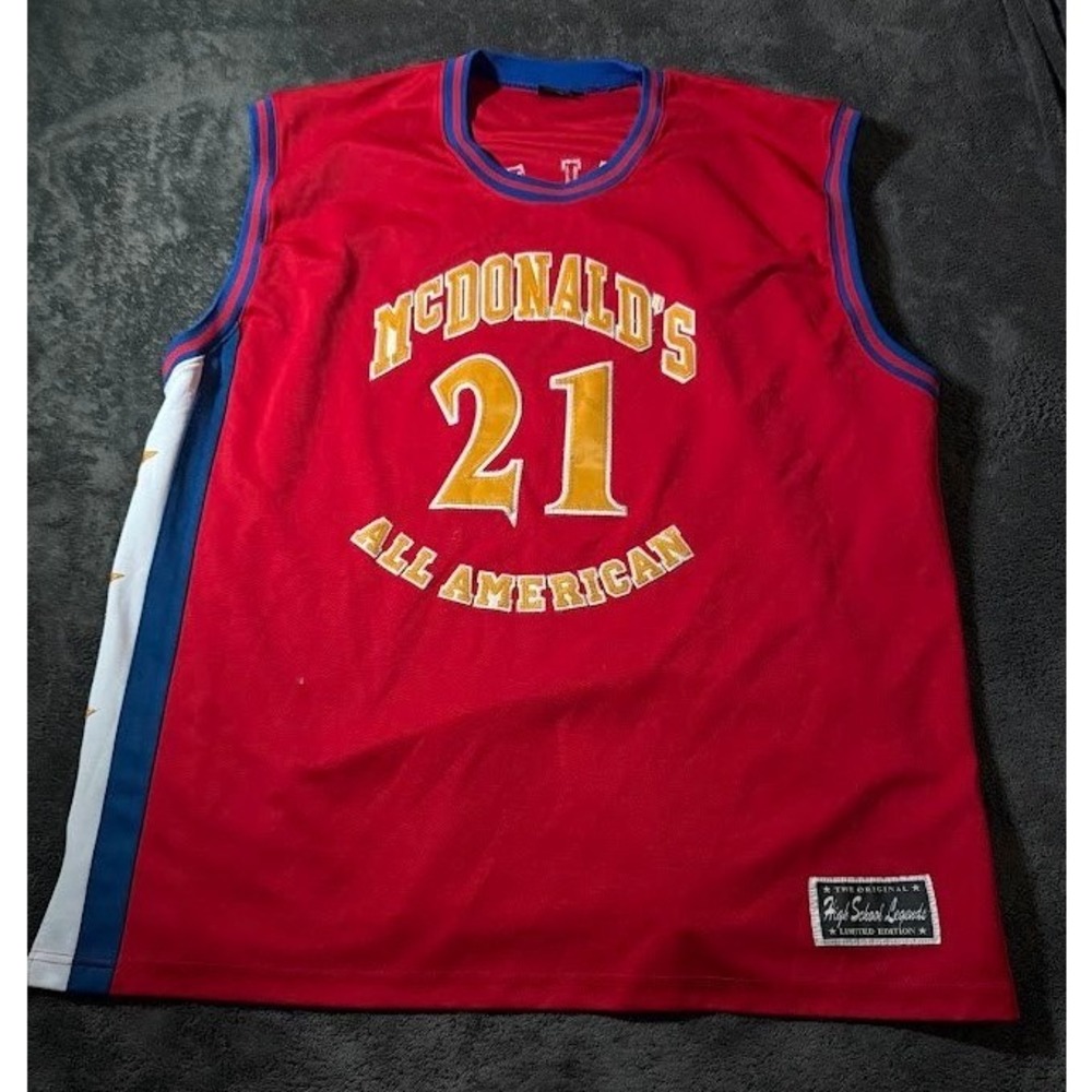 High School Legends McDonalds All American Jersey Red Darius Mile #21 3XL